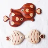 "May you have fish every year" refrigerator magnet, cute fish wall decoration sticker, anglerfish magnetic sticker, perfect as a gift.