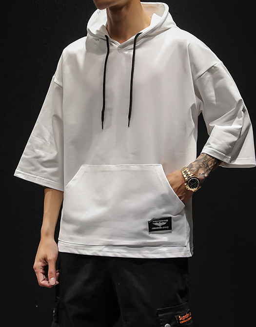 Street Trendy Short-sleeved Solid Color Sweatshirt / TECHWEAR CLUB / Techwear