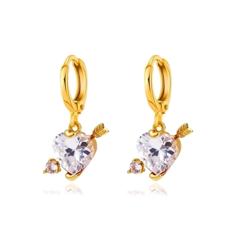 1 Pair Minimalist Flower Copper Plating Inlay Crystal Rhinestones Zircon 18k Gold Plated Gold Plated Silver Plated Earrings Ear Studs