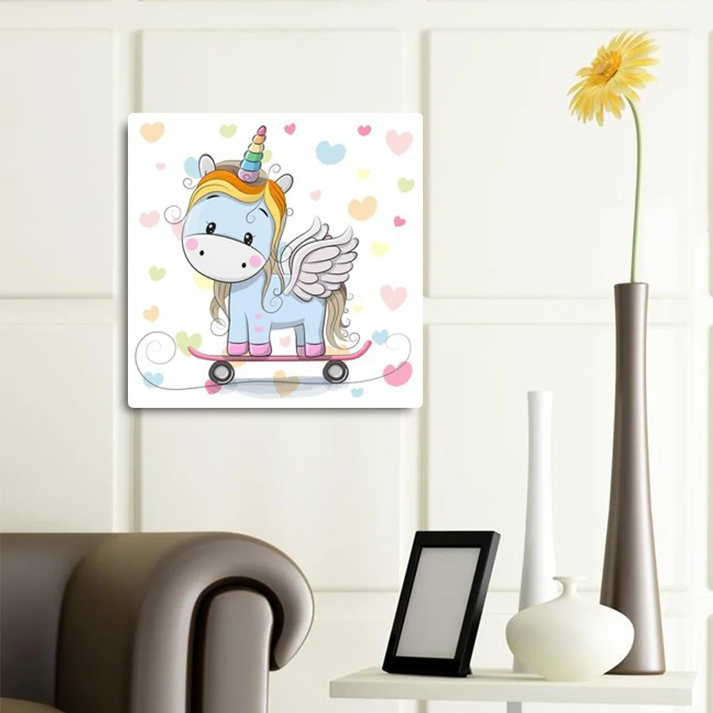 Full Round Diamond Painting 30*30cm - Unicorn