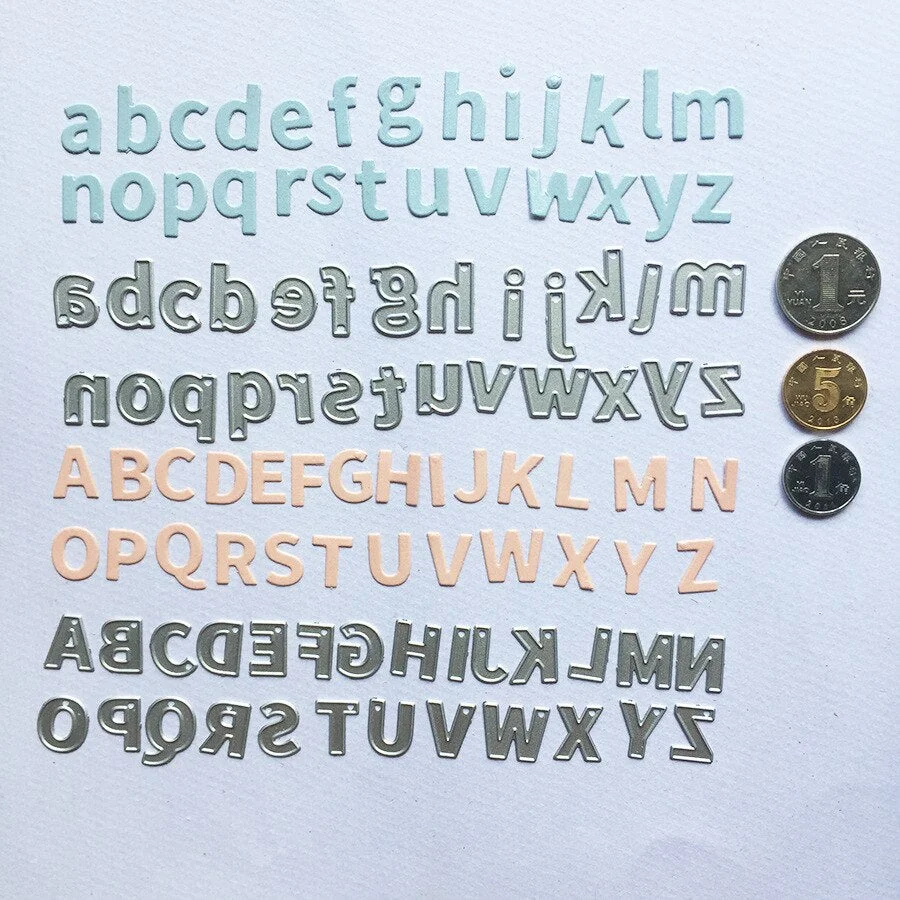 Alphabet Letters Decoration Metal Steel Frames Cutting Dies DIY Scrap Booking Photo Album Embossing Paper Cards