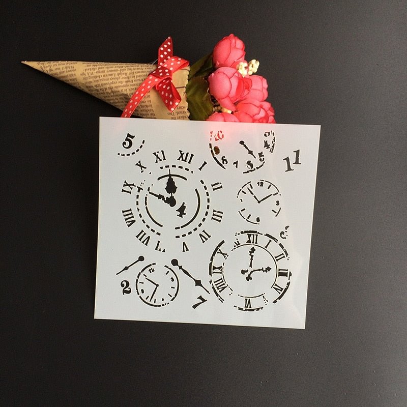 Clock Stencil Scapbook Stencil Cake Decorating Tool scrapbooking