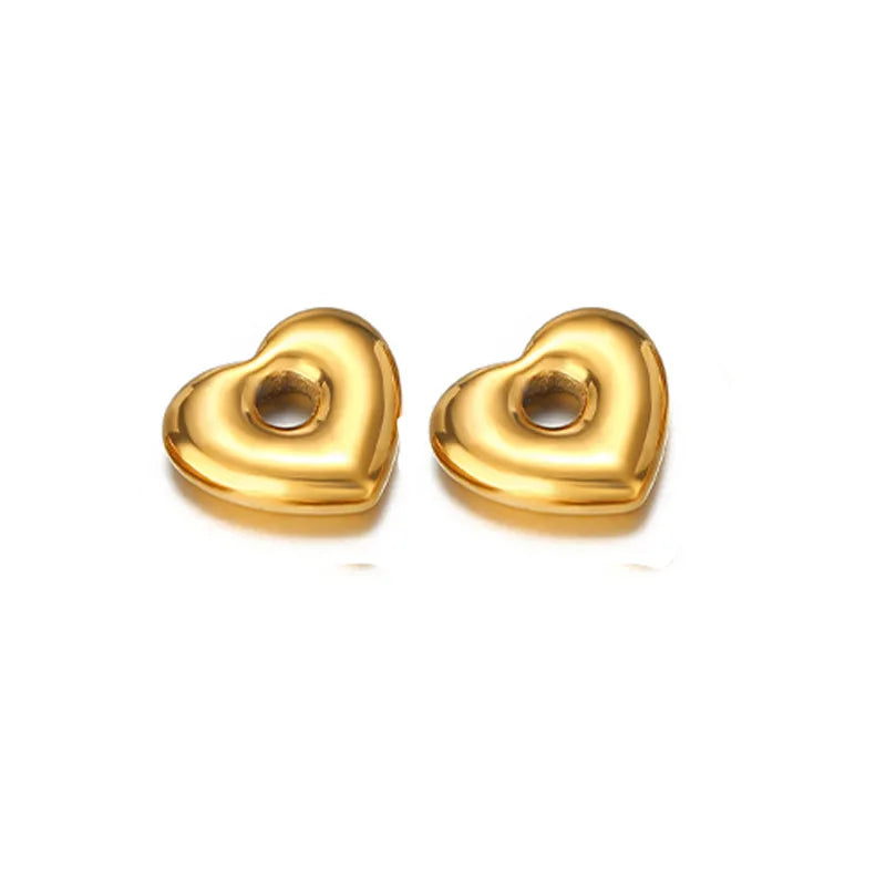 10 PCS/Package 16.5*16.5mm 18*17mm 19 * 18mm Hole 4~4.9mm 304 Stainless Steel Triangle Moon Flower Beads