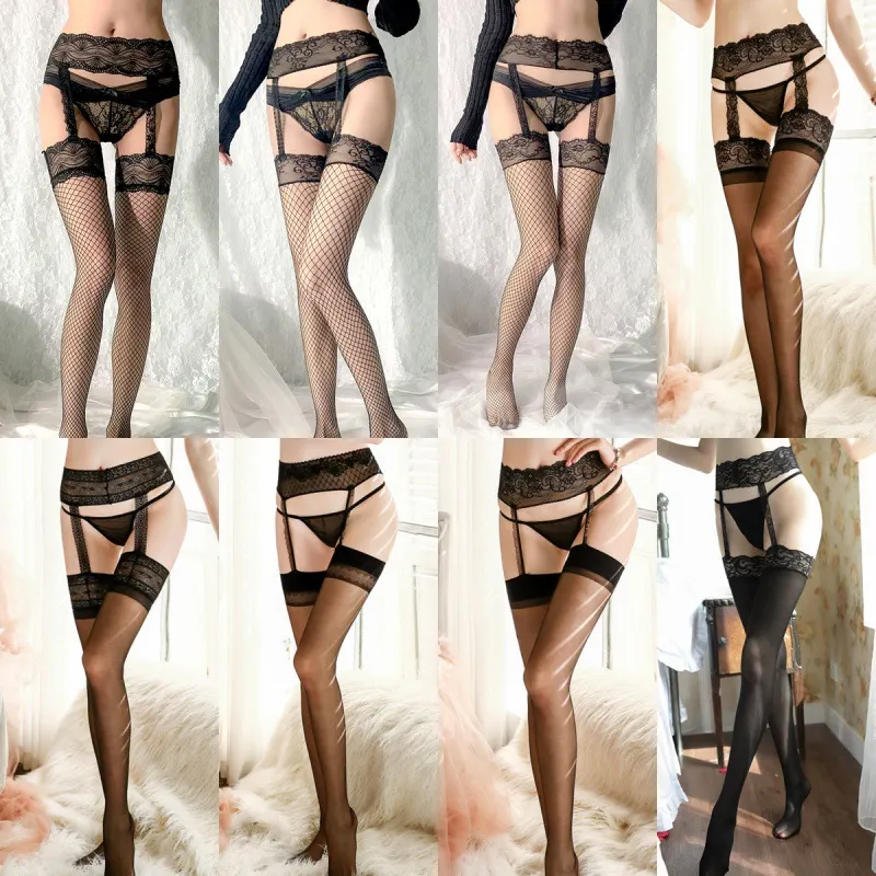 Churchf Sexy Lace Garter Lingerie Underwear Black Silk White Stockings Hot Free Pantyhose Stockings
