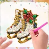 10PCS DIY Pearl Diamond Painting Christmas Fridge Magnets, Sparkling Rhinestone Refrigerator Magnet Craft Kit for Home Decor & Gifts