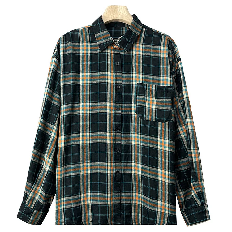 Women's Plaid Shirt Vintage Retro Shirt