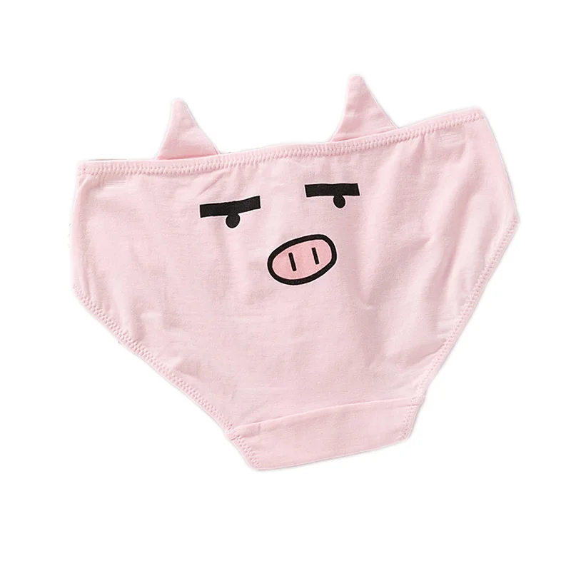 Billionm 1- 3Pcs Pink Pig Print Panties Underwear Cute Cartoon Briefs Cotton Panties Set Sexy Underpants Girls Thongs Knickers Hipsters