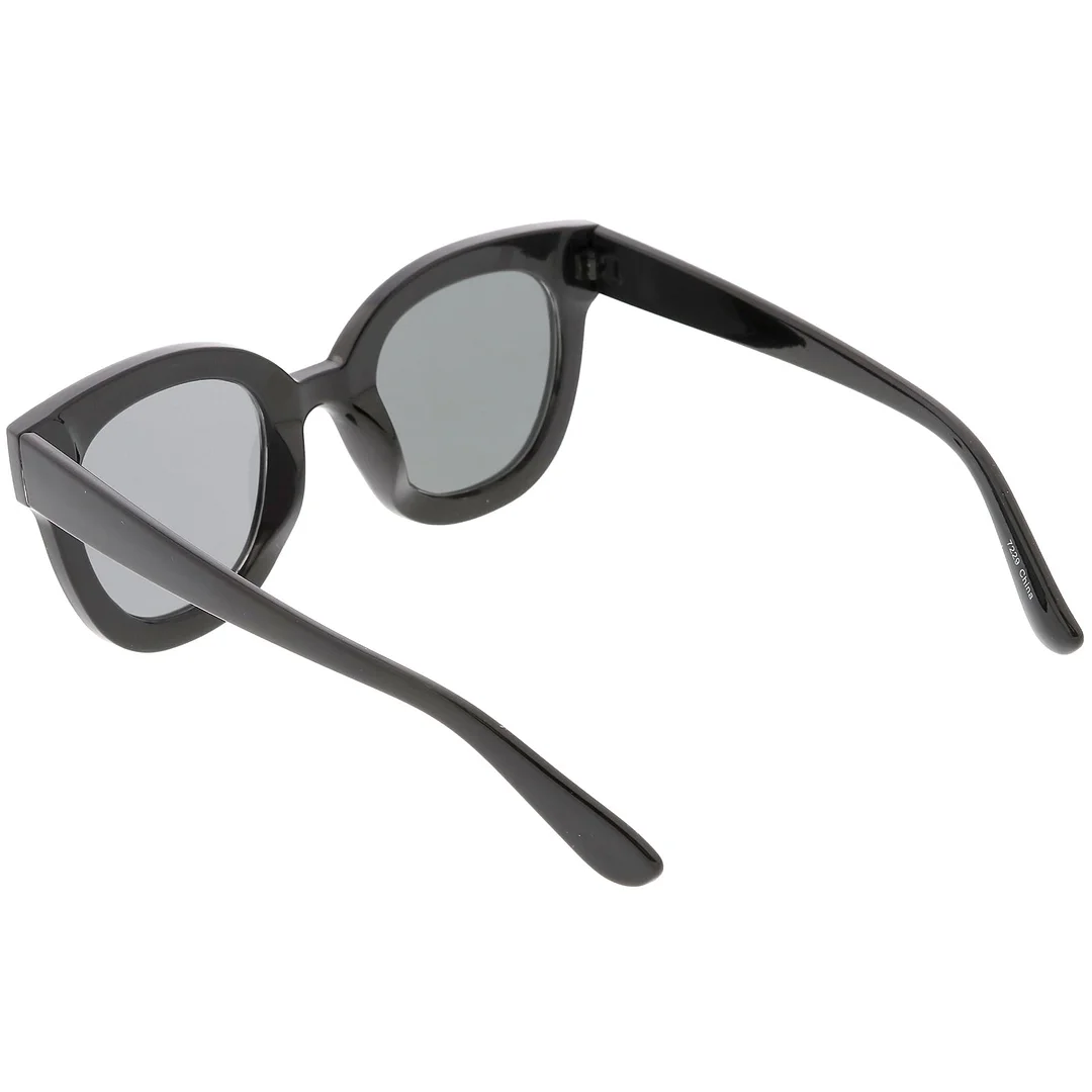 Oversize Star Accent Details Cat Eye glasses Wide Arms Square Lens 48mm