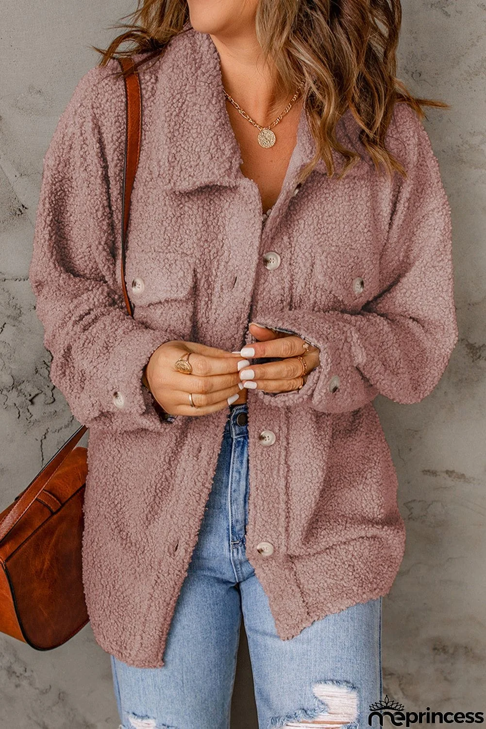 Flap Pockets Button Front Jacket