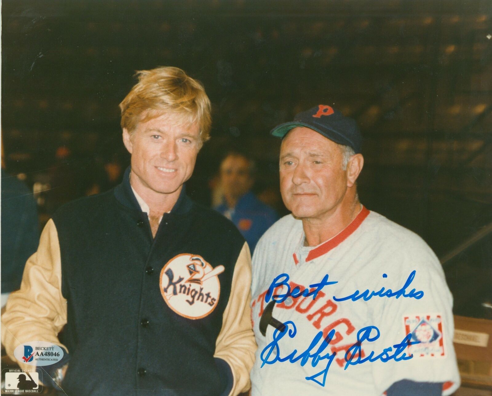 Pirates Sibby Sisti Best Wishes Signed 8x10 Photo Poster painting w/ Robert Redford BAS #AA48046