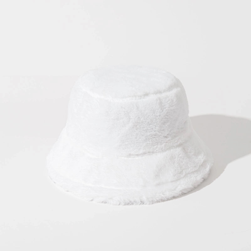 Autumn And Winter New Imitation Rabbit Fur And Velvet Fisherman Hat Women’s Thickened Warm Basin Hat Fashionable Bucket Hat Candy Color