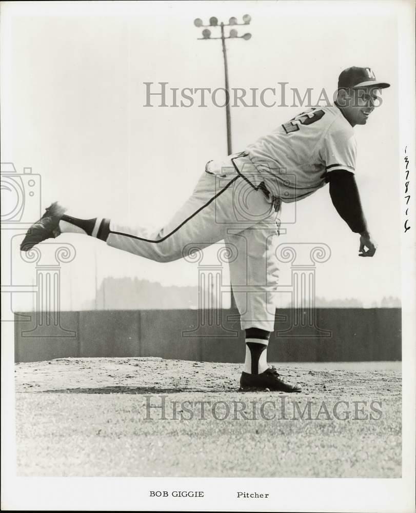 Press Photo Poster painting Bob Giggie, pitcher for the Milwaukee Braves - kfx05804