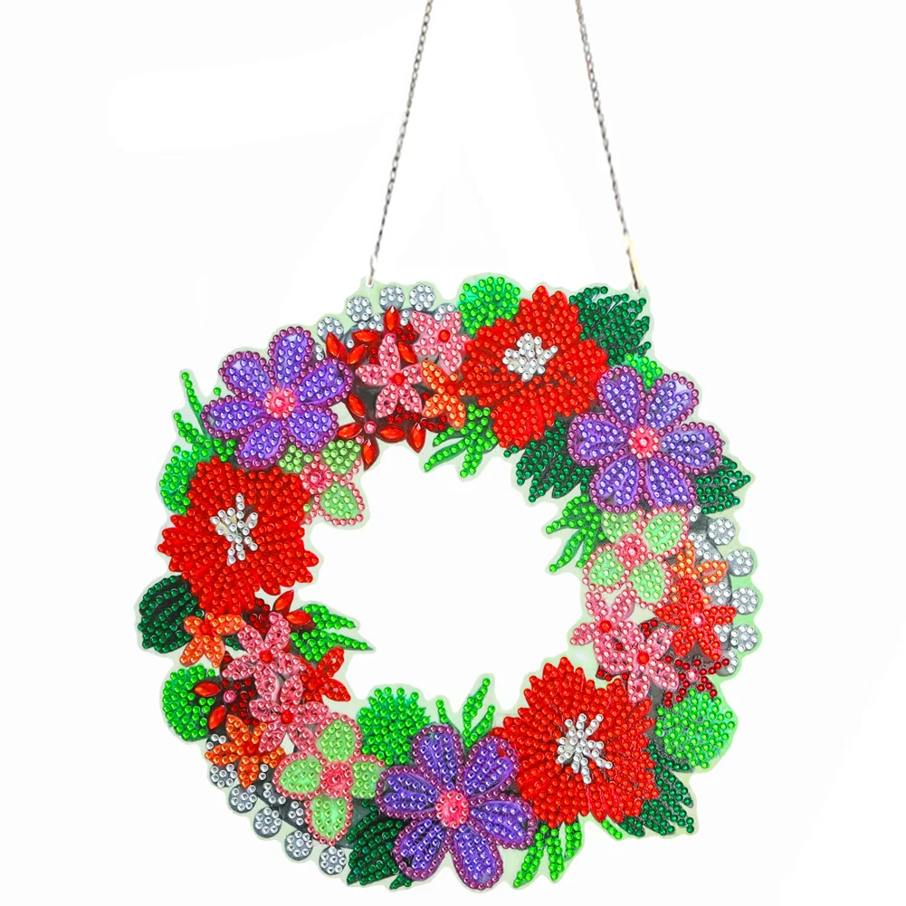 DIY Diamond Painting Hanging Wreath - Santa