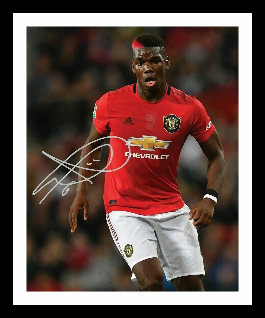 Paul Pogba - Manchester United Autograph Signed & Framed Photo Poster painting 2