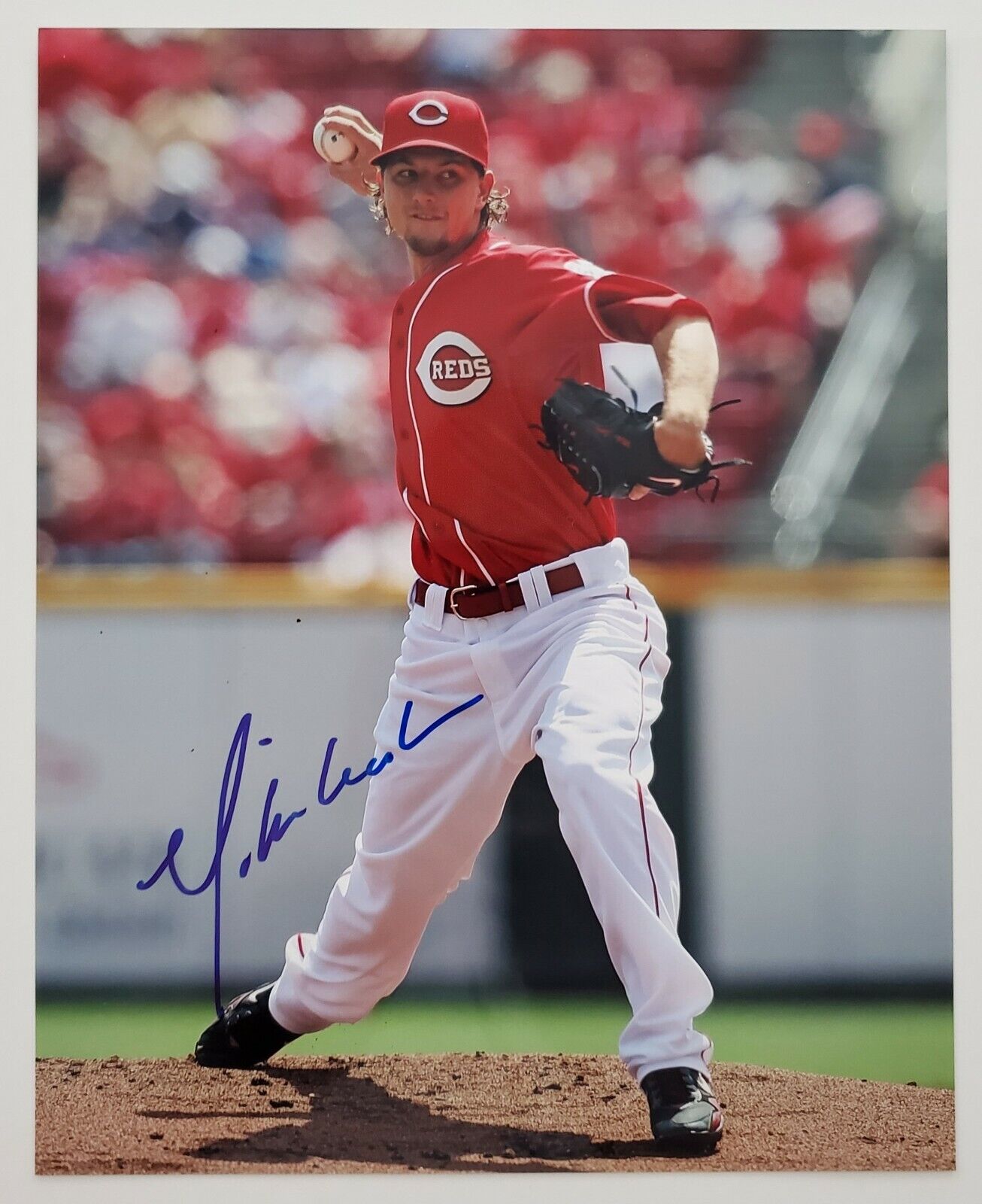 Mike Leake Signed 8x10 Photo Poster painting MLB Cincinnati Reds Pitcher Auto RAD