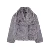 Women's Winter Elegant Fluffy Fur Warm Soft Down Coat Jacket