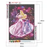 Princesses-Compl&egrave;te Rond Peinture au Diamant-30*40CM
