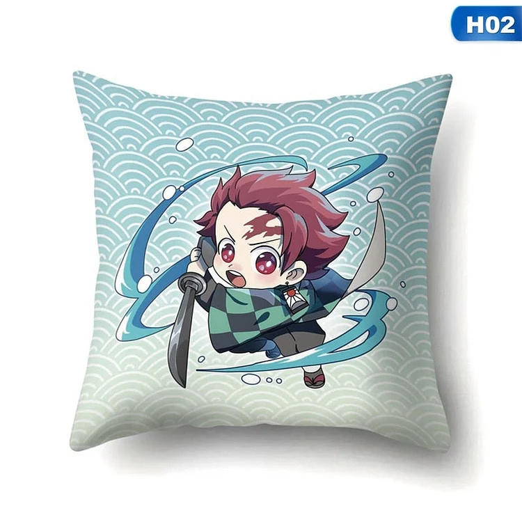 Sofa Cushion Covers Cartoon Japanese Anime Demon Slayer Cushion Chair Home Decor Pillow Case Pillowcase