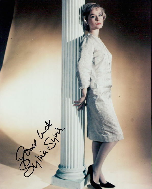 Sylvia Syms in-person signed 8x10 Photo Poster painting