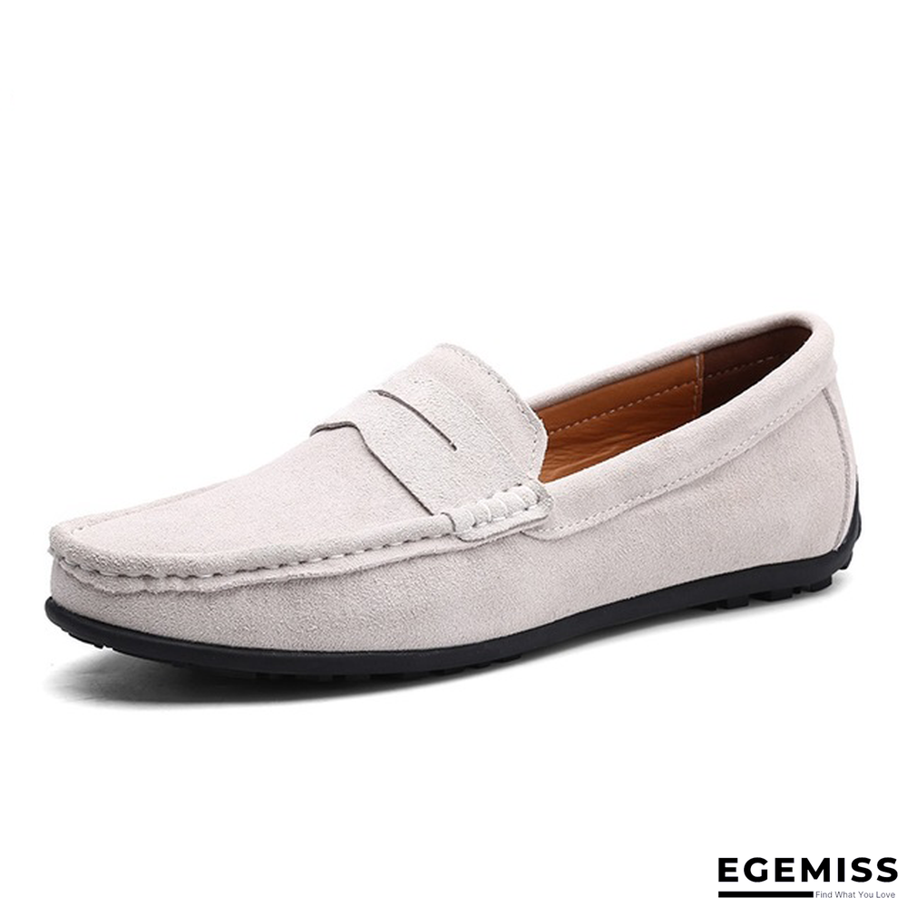 Men Casual Shoes Boat Shoes Slip On Leather Loafers Summer Men Flat Shoes | EGEMISS