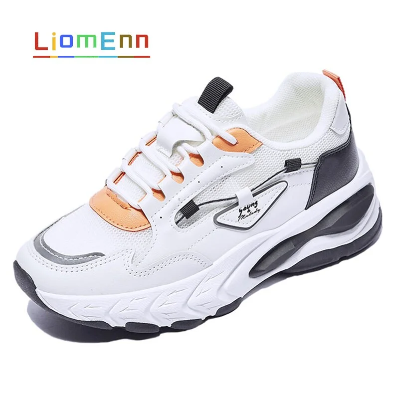 White Women's Platform Sneakers Women Shoes 2021 Fashion Korean Casual Chunky Sport Shoes Vulcanized Tennis Female Basket Femme