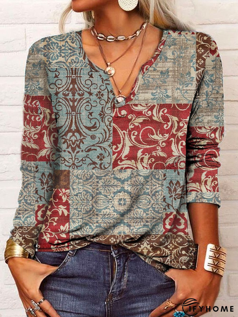 Casual Notched Top | IFYHOME