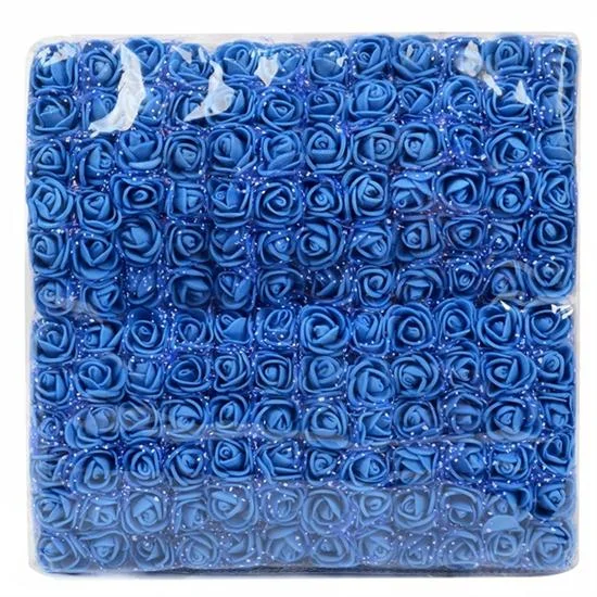 144PCS 2CM Mini Artificial Flower Bubble Rose Bouquet Wedding Home Party Decoration Craft Garland Accessories Fake Flower