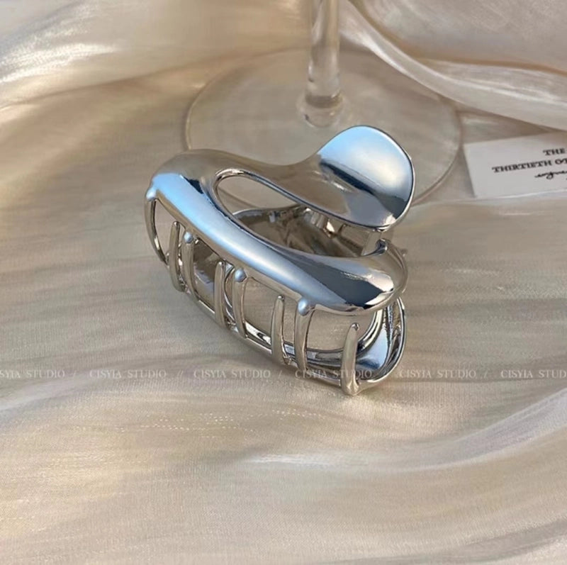 Casual Minimalist Women’s Star Solid Color Alloy Metal Hollow Out Hair Clip Hairpin Hair Claws