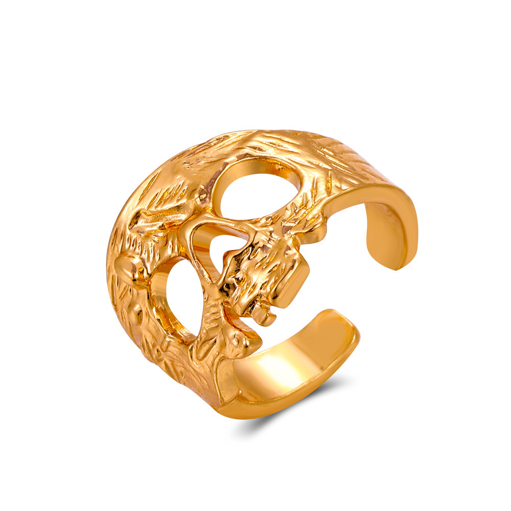 Skull Skeleton Gold-Plated Ring
