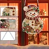 Snowman Acrylic DIY Diamond Painting Pendant Double-Sided Print Kit
