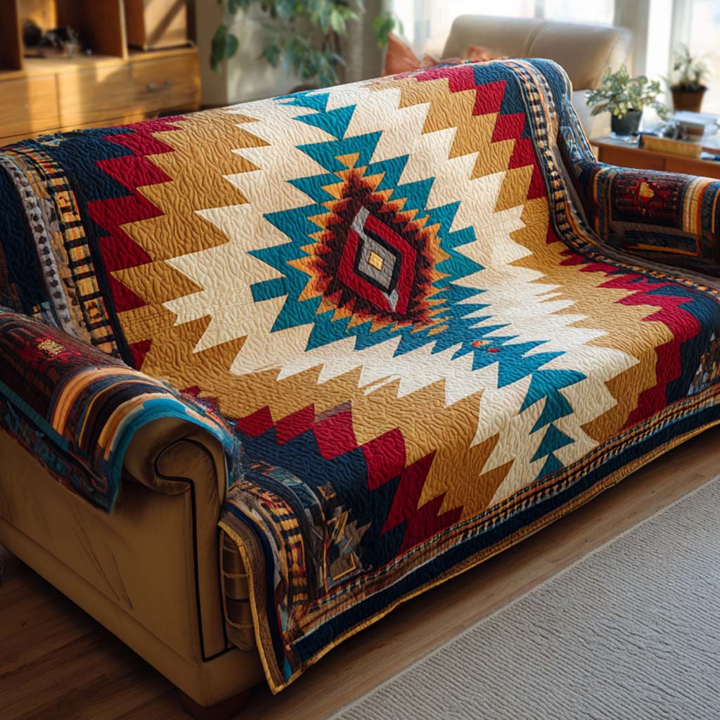 Golden Dawn Navajo Quilted Sofa Cover NCU0XD1835 everthome