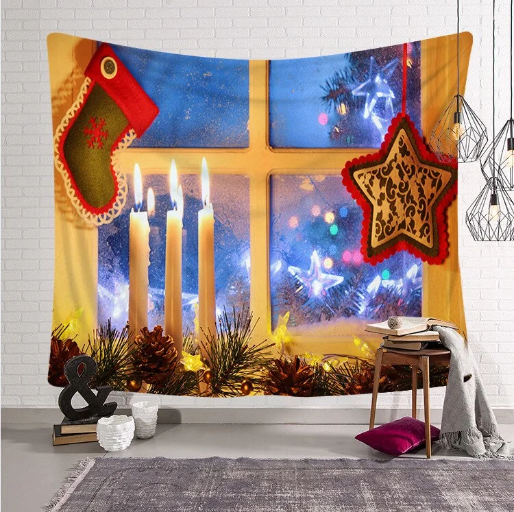 Elk Printed Wall Hanging Tapestry Forest Deer Wall Hanging Tapestry Boho Bedspread Blanket Carpet Throw Yoga Mat