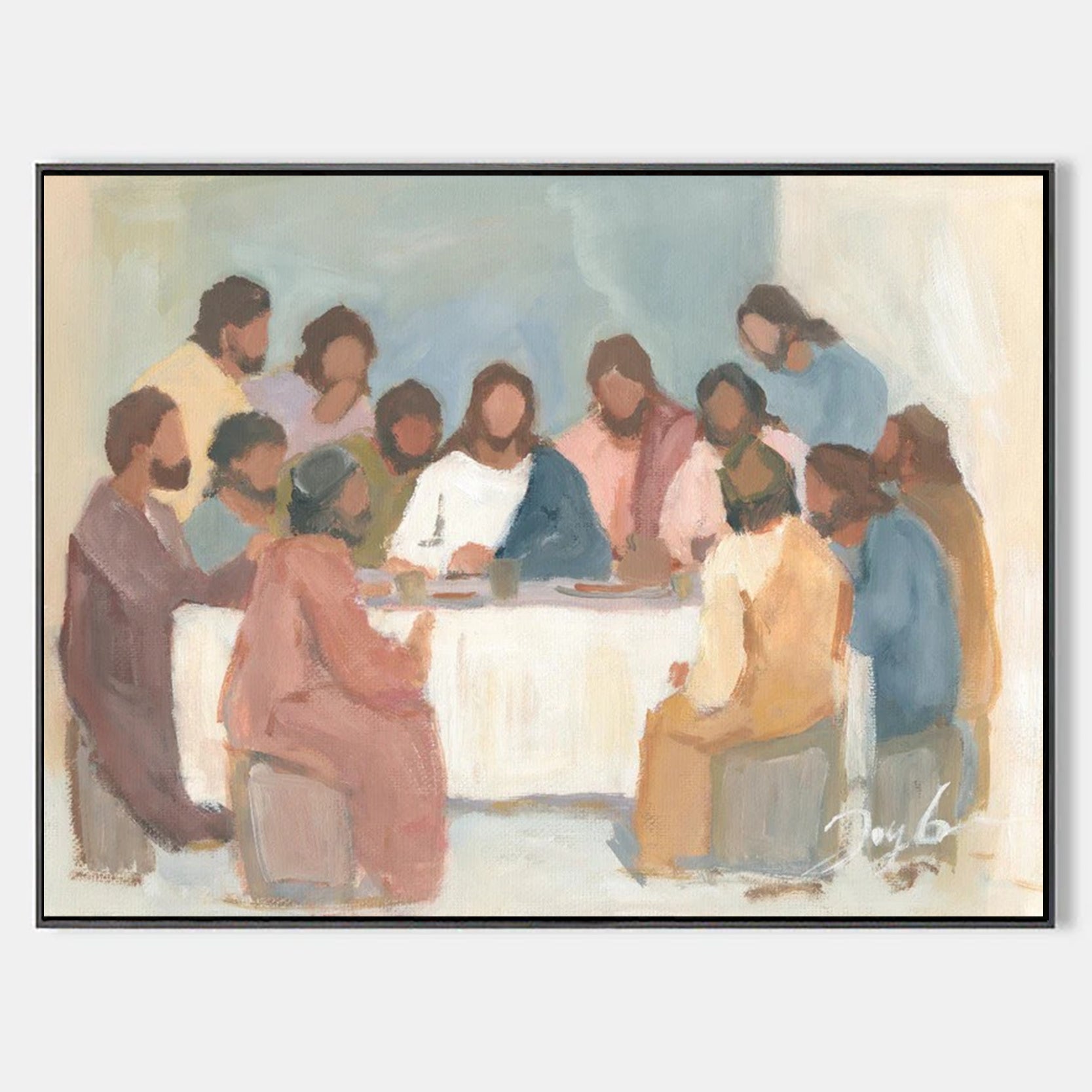 Arabelart Christian Christmas Wall Art &mdash; Last Supper Painting "The Table of Love" AR1509