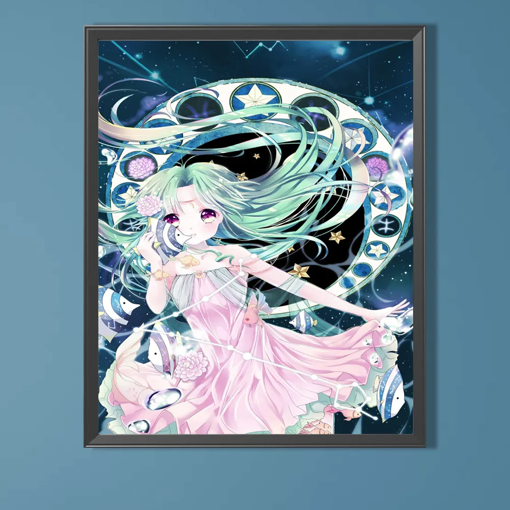 Full Round Diamond Painting 40*50cm - Cartoon Style Girl