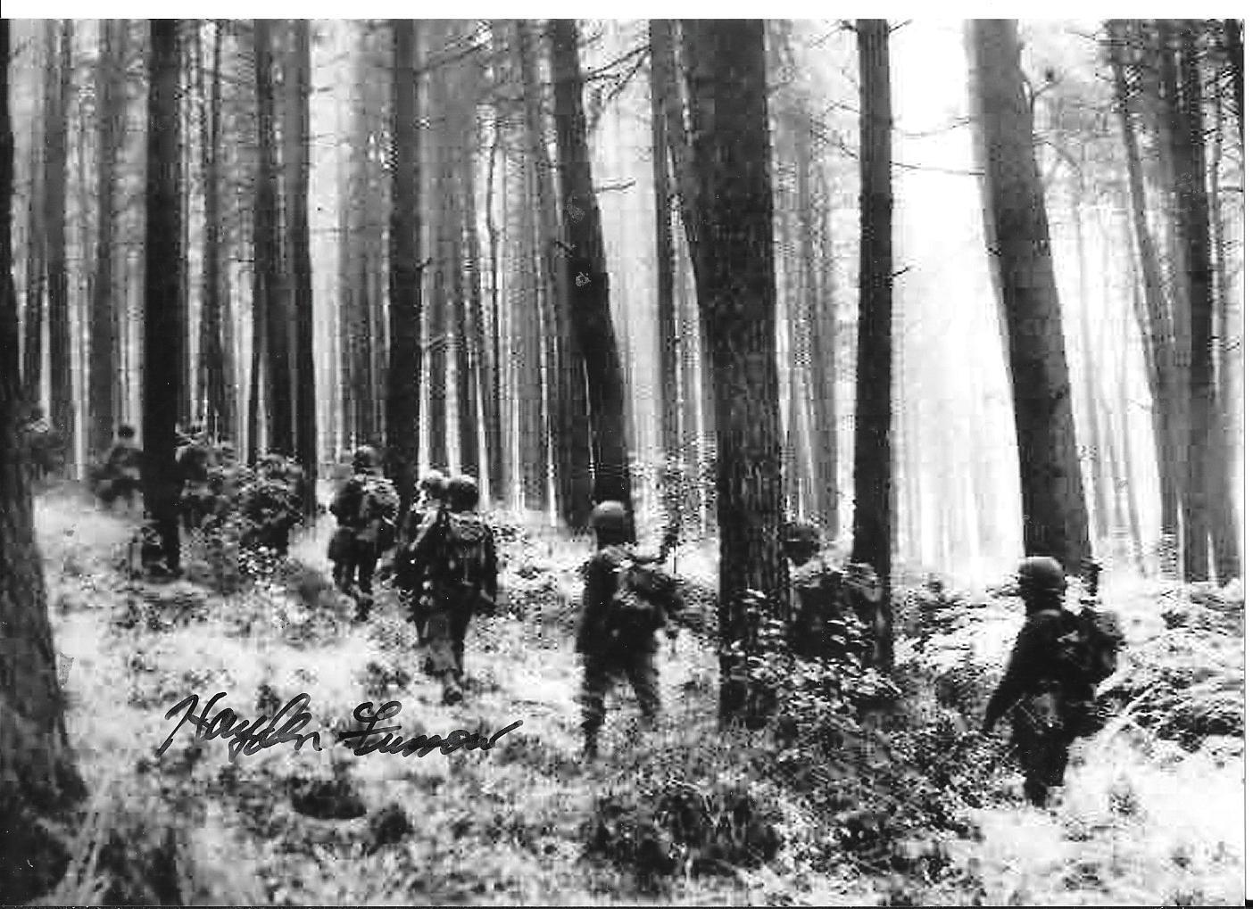 HAYDEN FURROW 8TH INF DIVISION HURTGEN FOREST & ETO VETERAN RARE SIGNED Photo Poster painting