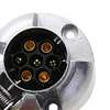 7 Way RV Boat Truck Trailer Metal Plug Connector Adapter+ Socket Kit