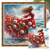 (Multi-Style) Beach Dress Girl-11CT Stamped Cross Stitch 45*45cm