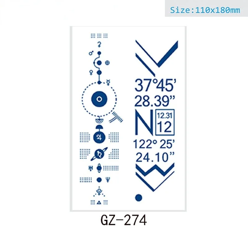 Juice tattoo stickers Net celebrity tattoo stickers lasts 15 days Herbal semi-permanent tattoo stickers