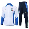Joyfball 2024/2025 Italy Long Zipped Jacket White Soccer Jersey 1:1 Thai Quality 