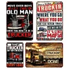 4PCS Truckers - Metal Tin Signs Set(8*12Inch/12*16Inch) - Garage&Transport