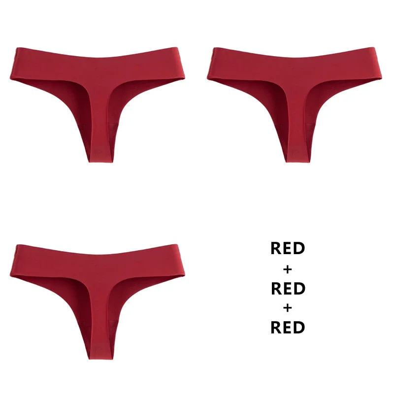 CINOON 3Pcs/Lot Sexy Women Thongs G String Seamless Panties Low-Rise T-back Comfortable Lingerie Female Underwear Drop Shipping