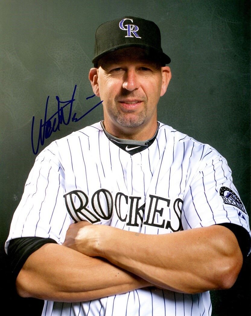 Autographed WALT WEISS Colorado Rockies 8x10 Photo Poster painting- COA