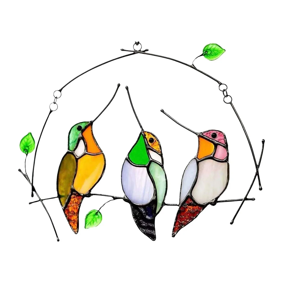 🐦🔥 Last Day 70% OFF-Birds Stained  Window  Panel Hangings🎁