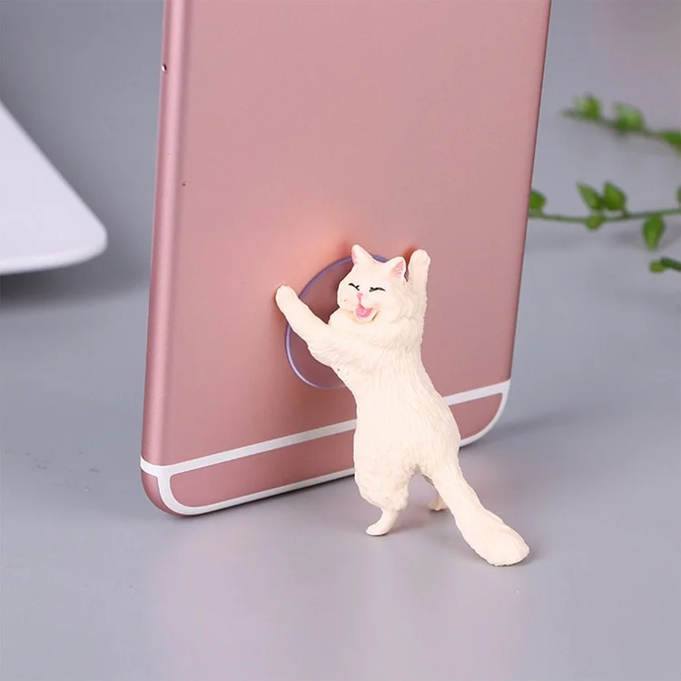 JOURNALSAY Cute Cat Desktop Stand Phone Holder Accessories For Mobile Phones PVC