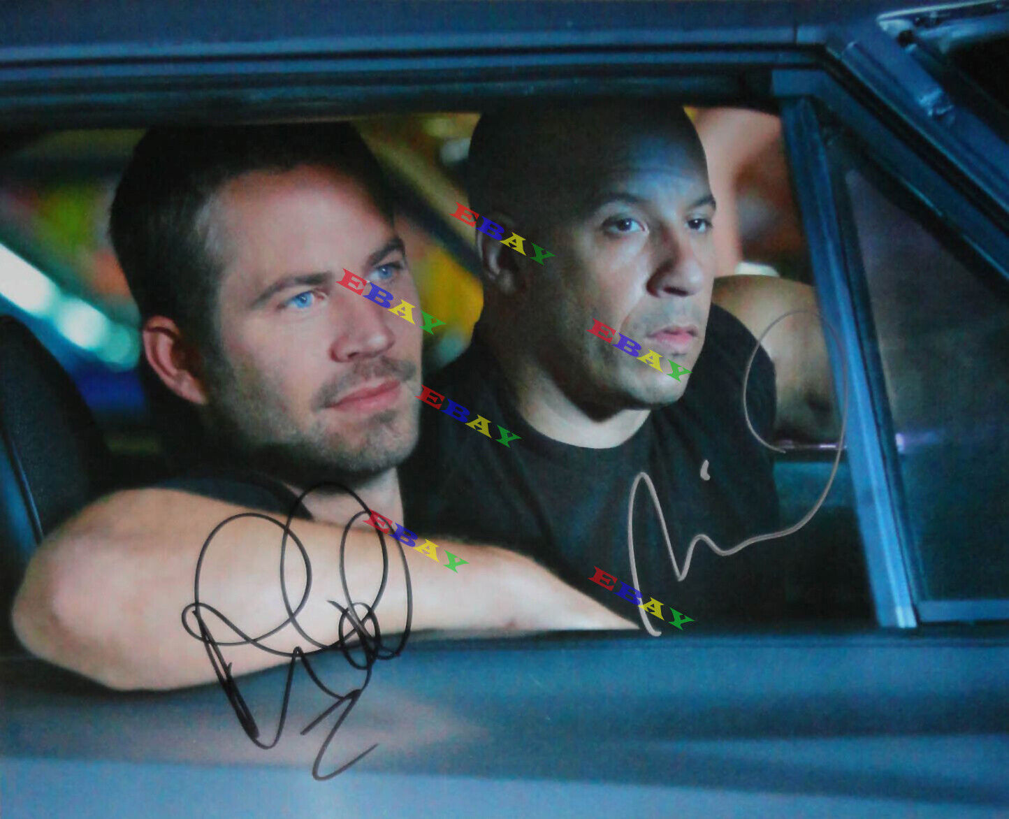 Vin Deasel & Paul Walker Fast & Furious Autographed Signed 8x10 Photo Poster painting Reprint