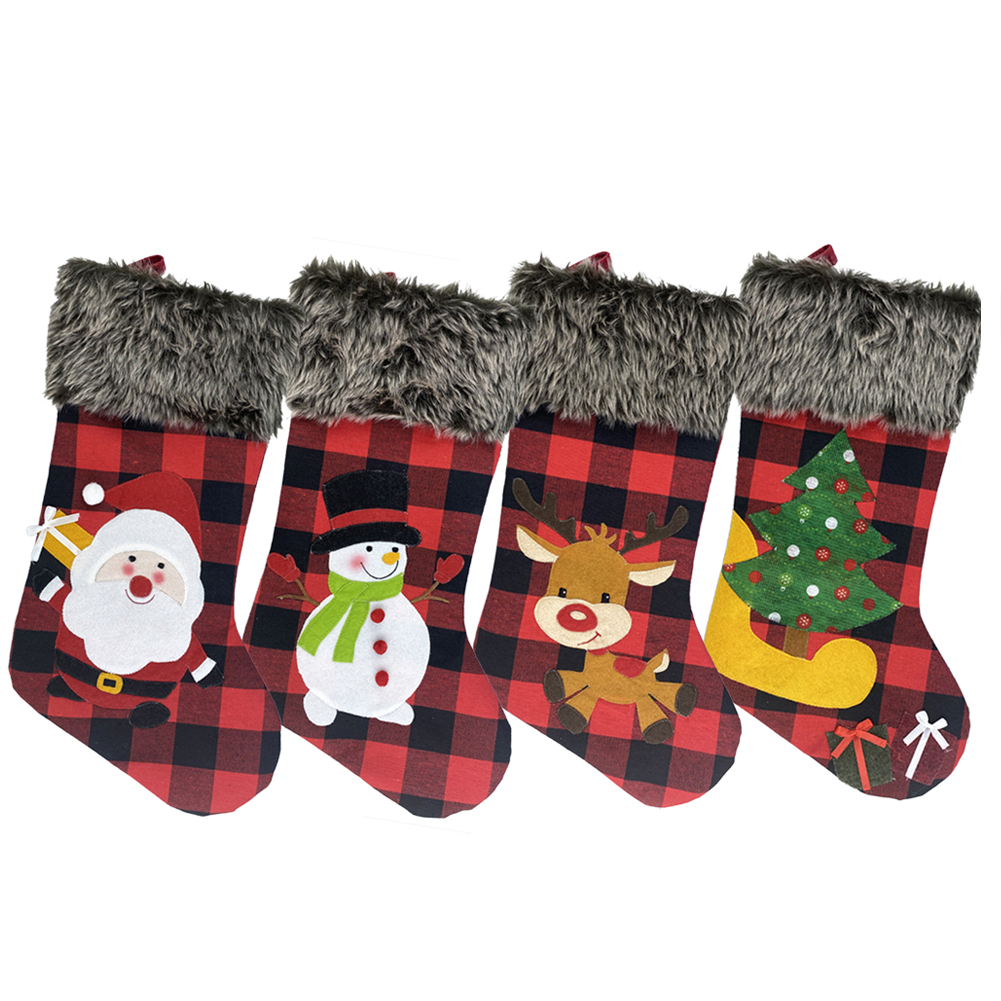 

Cartoon Christmas Stocking Hanging Candy Bag Decoration Xmas Socks Ornament, Santa claus, 501 Original