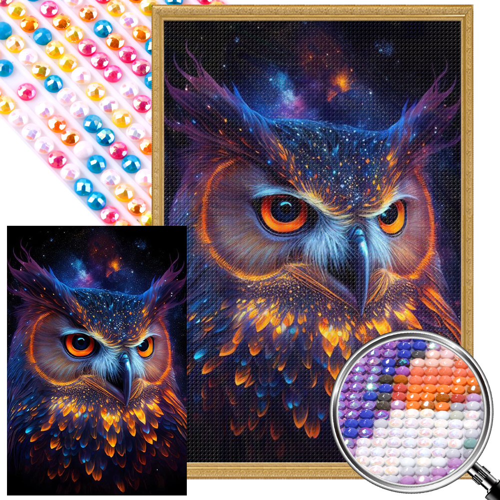 Night Owl 40*60CM(Canvas) AB Round Drill Diamond Painting gbfke