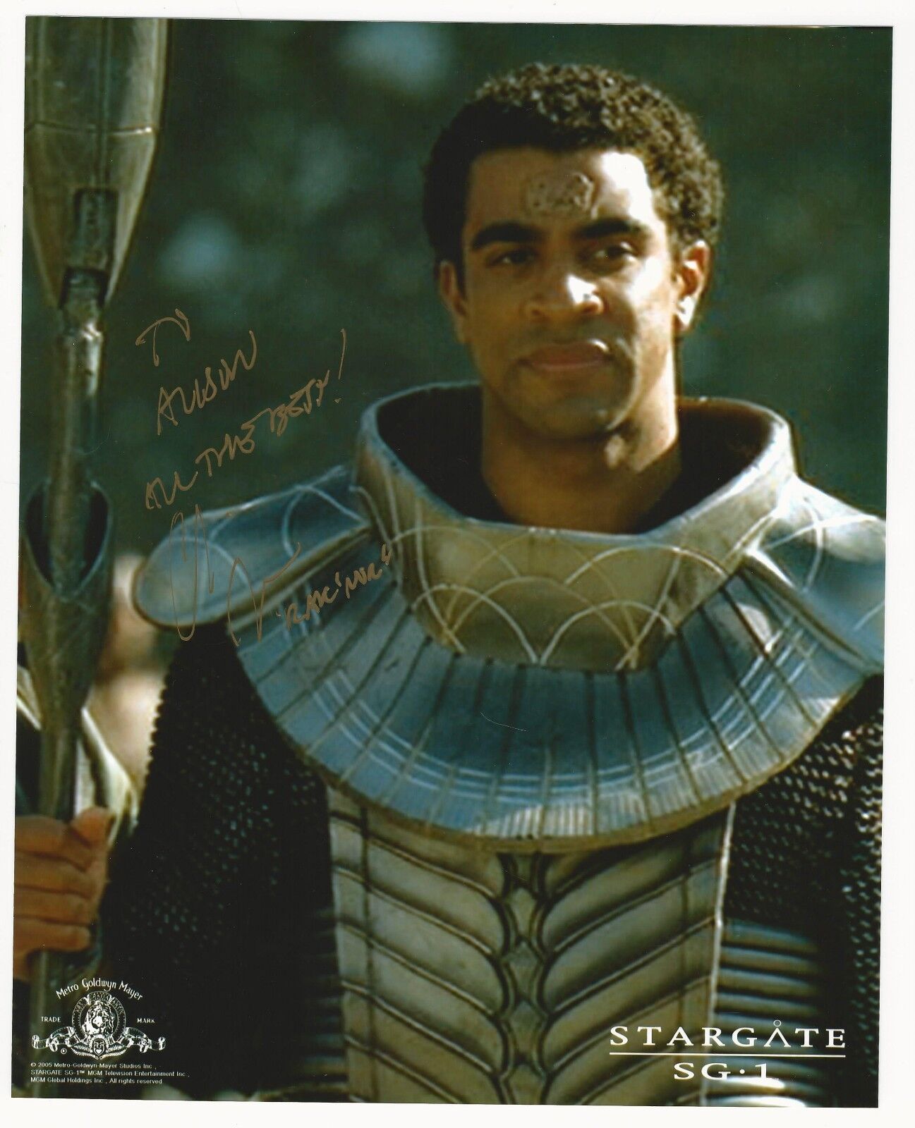 Obi Ndefo Hand Signed Autographed 8x10 Photo Poster painting Picture Stargate Rak'nor