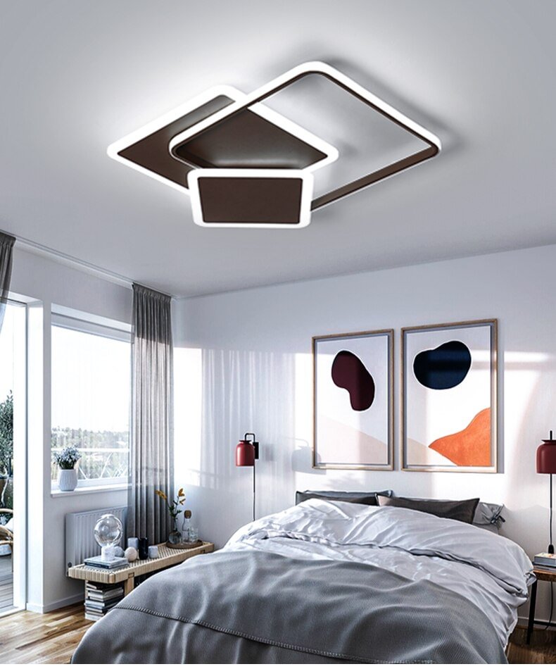 Luminaires Modern Led Ceiling Light For Home Living Room Bedroom Dining Room Coffee&White Chandeleir Ceiling Lamp Light Fixtures