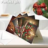 6PCS DIY Diamond Art Greeting Cards Christmas Candle Congratulations Cards Gift